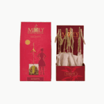 Moly Silhouette organic herbal tea box and open display set showing multiple tea bags with artisanal herbal stems.