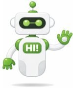 AI robot saying Hello